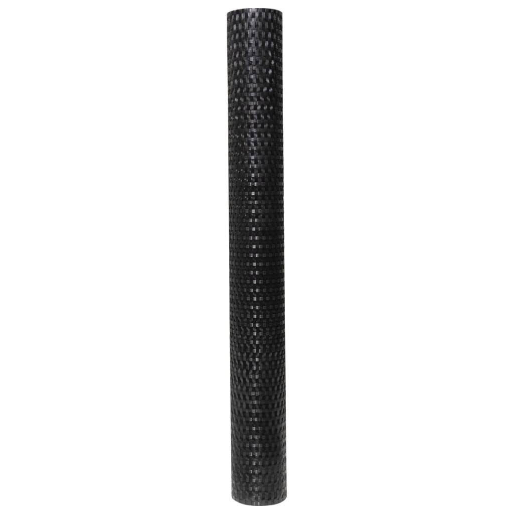 Balcony Screen 600x90 cm Poly Rattan Black