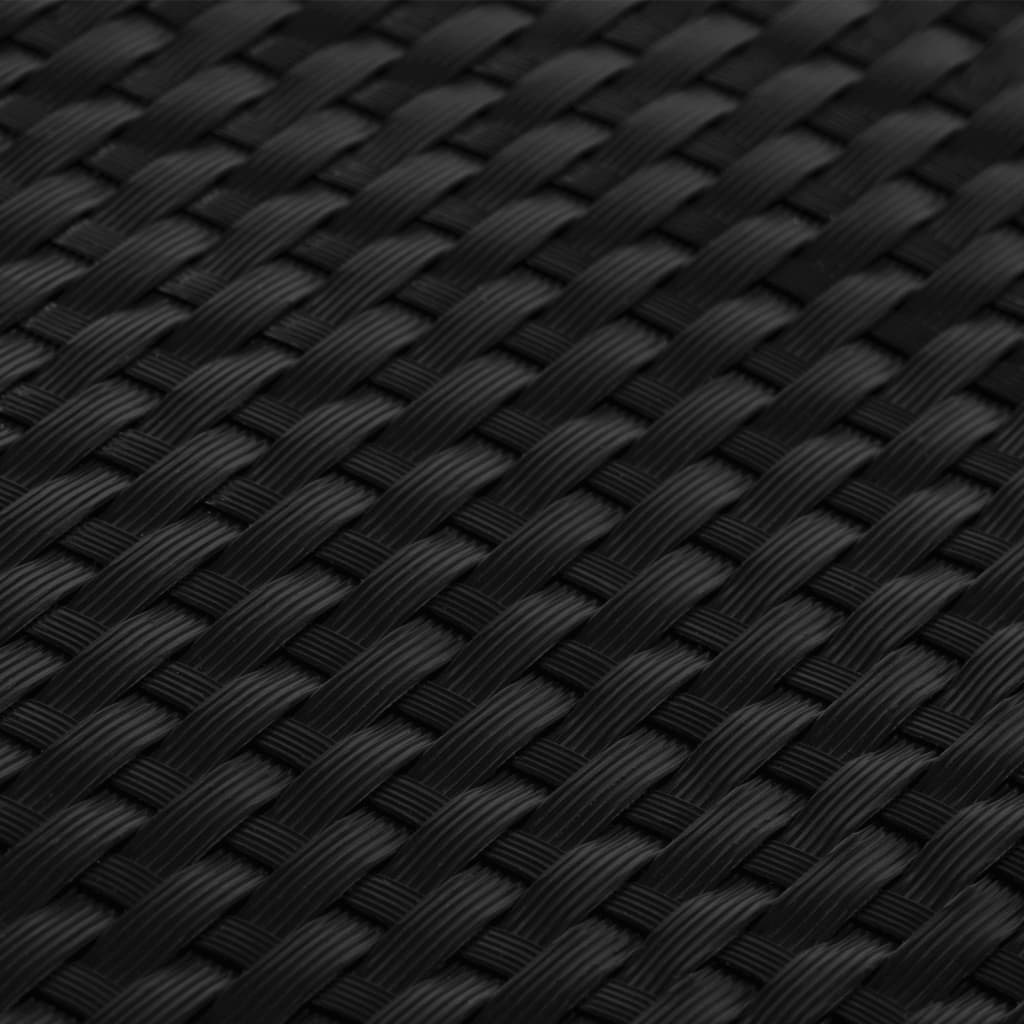 Balcony Screen 600x90 cm Poly Rattan Black