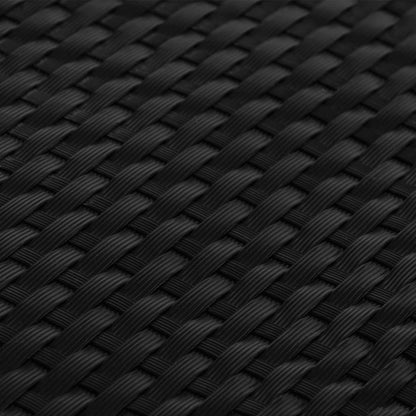 Balcony Screen 600x90 cm Poly Rattan Black