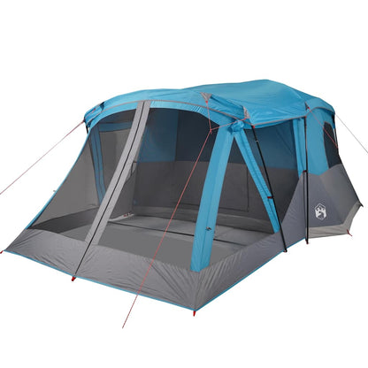 Family Tent with Porch Waterproof Blue 4-person
