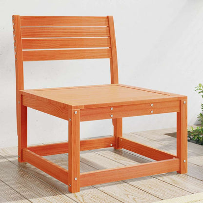 Garden Sofa Solid Wood Pine Wax brown without cushions 1