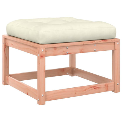 Garden Footstool Solid Wood Pine Natural douglas With cushions