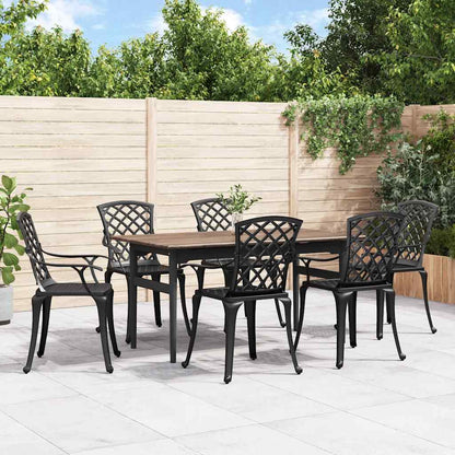 vidaXL Garden Chairs 6 pcs Cast Aluminium Black 1