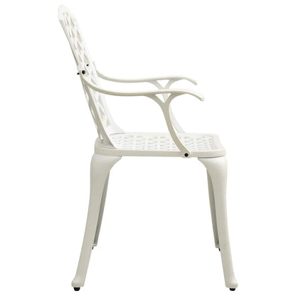 vidaXL Garden Chairs 6 pcs Cast Aluminium White 6