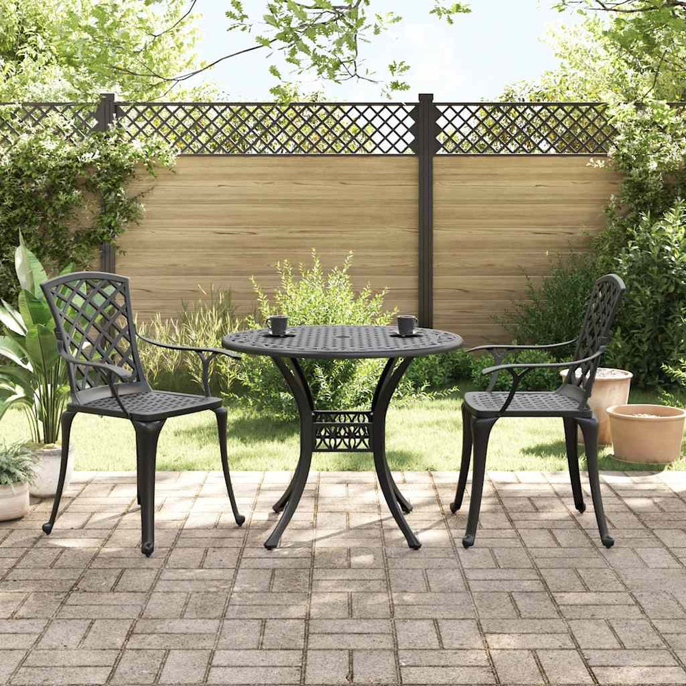 vidaXL 3 Piece Bistro Set Cast Aluminium