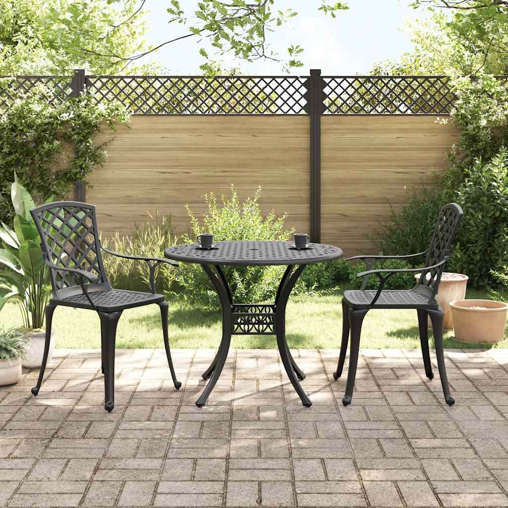 3 Piece Bistro Set Cast Aluminium 2
