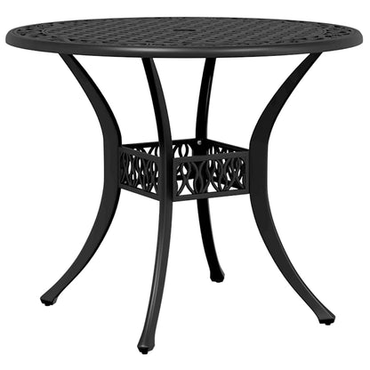 vidaXL 5 Piece Garden Dining Set Black Cast Aluminium 3