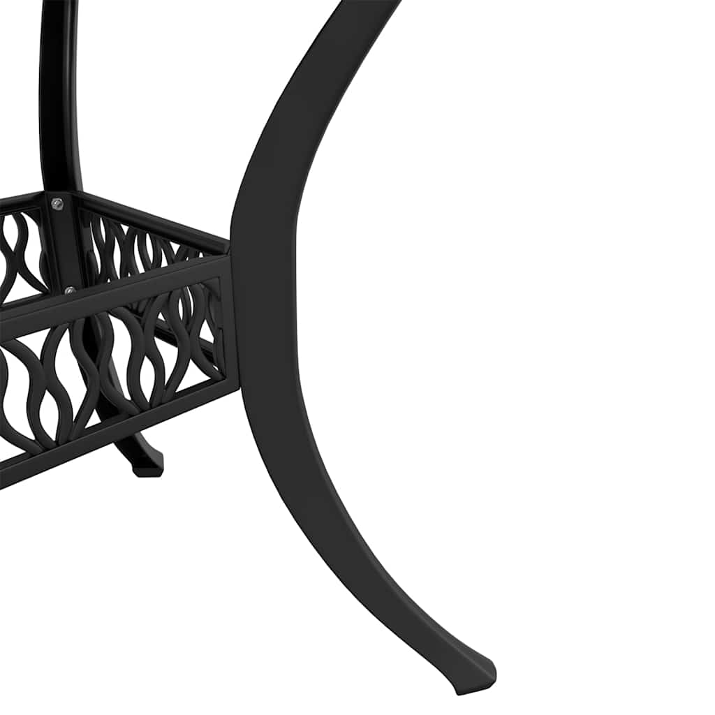 vidaXL 5 Piece Garden Dining Set Black Cast Aluminium 5
