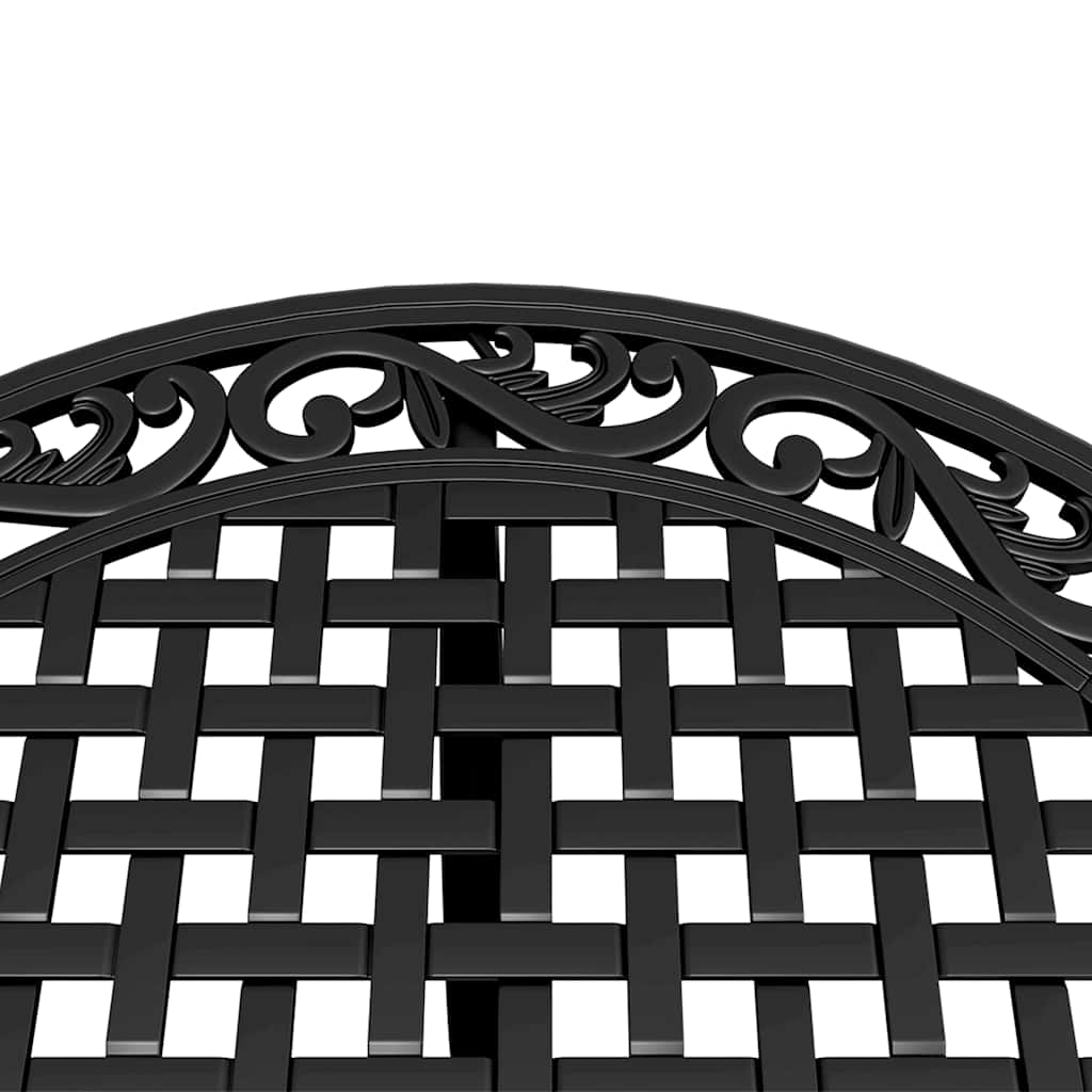 vidaXL 5 Piece Garden Dining Set Black Cast Aluminium 6