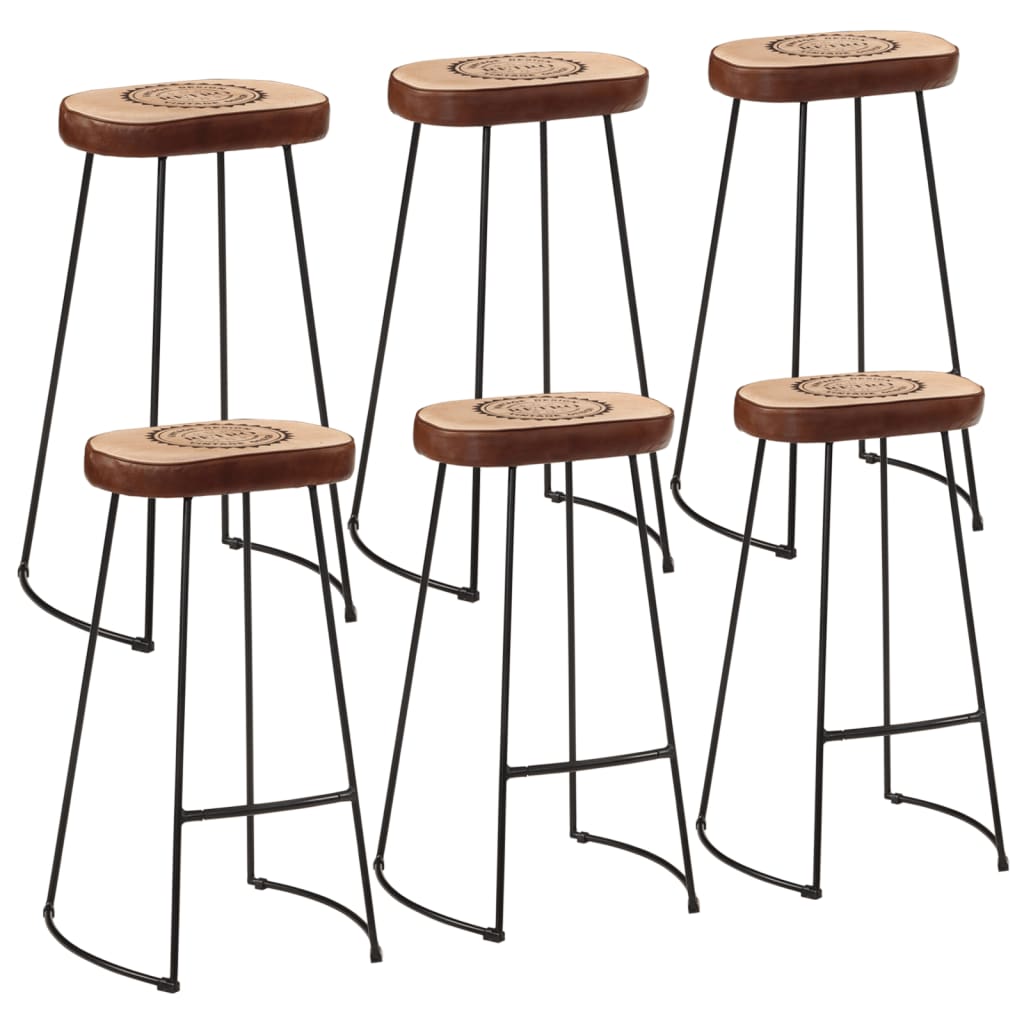 vidaXL 7 Piece Bar Set Solid Rough Wood Mango and Metal 2