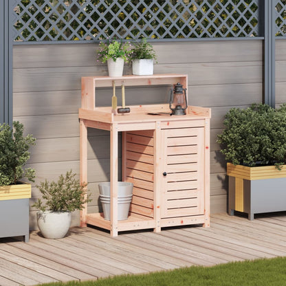 Potting Table with Shelves 82,5x50x109,5 cm Solid Wood Pine Natural douglas