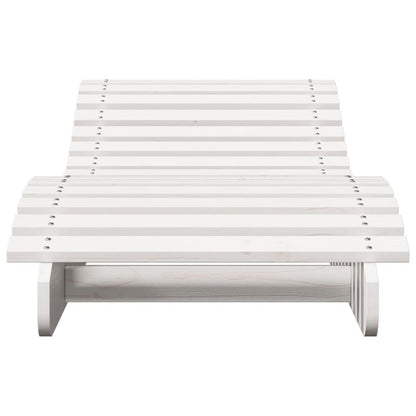 Sun Lounger 205x80x31,5 cm Solid Wood Pine 205 x 60 x 31.5 cm 2