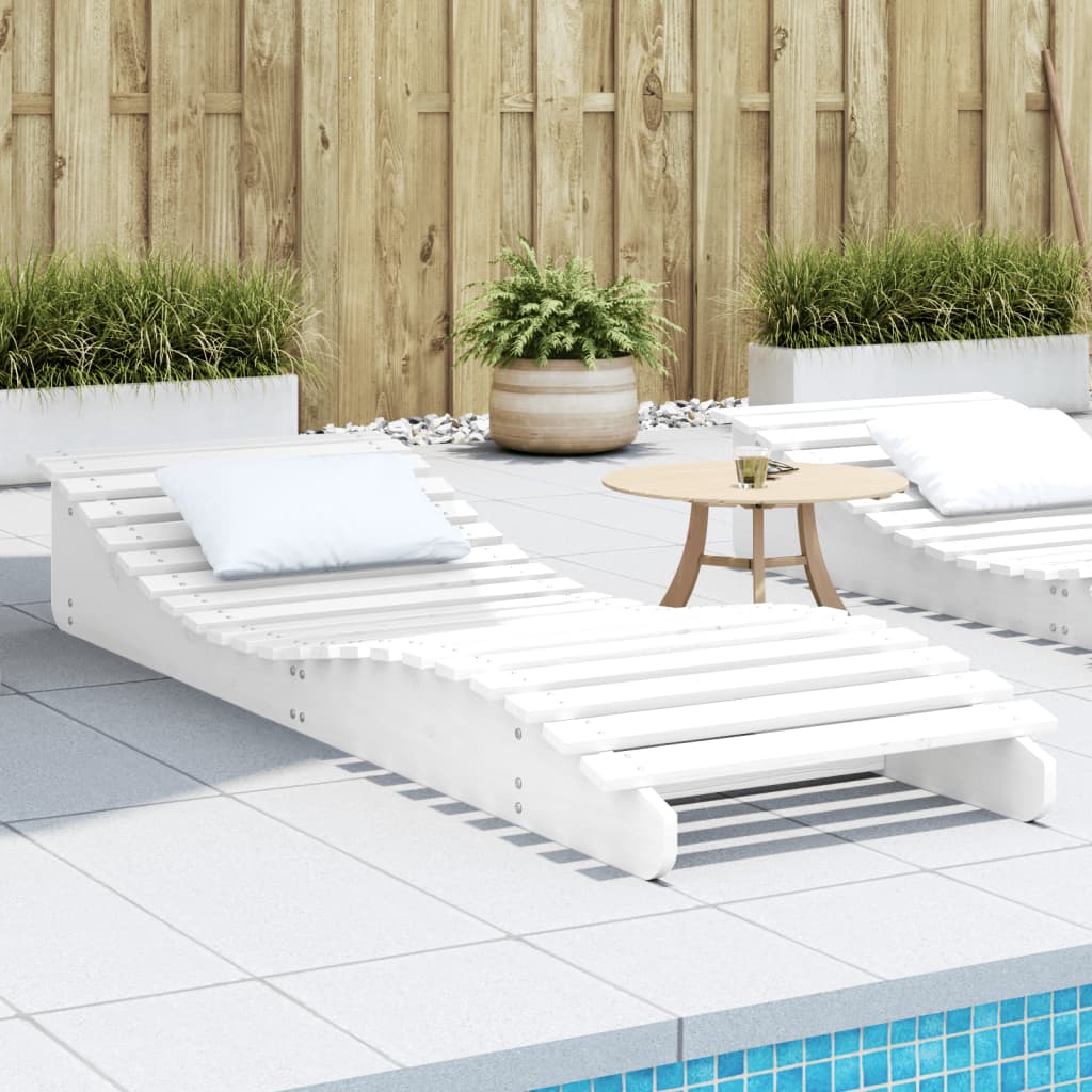 Sun Lounger 205x80x31,5 cm Solid Wood Pine 205 x 70 x 31.5 cm 1