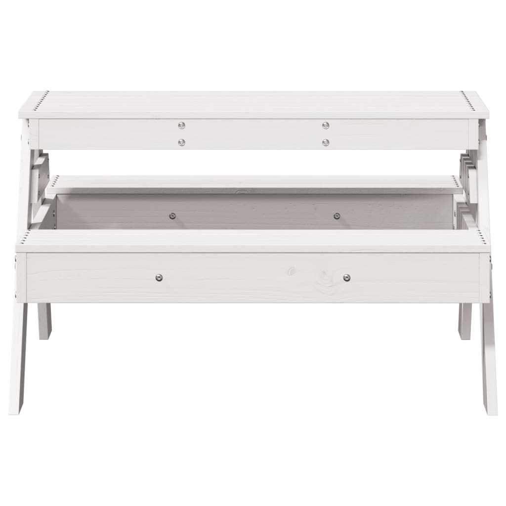 Picnic Table for Kids 88x97x52 cm Solid Wood Pine White
