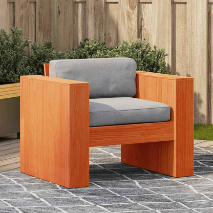 Garden Sofa Solid Wood Pine Wax brown