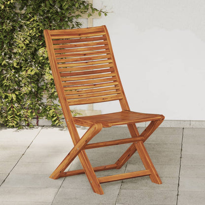vidaXL Folding Chairs Solid Wood Acacia