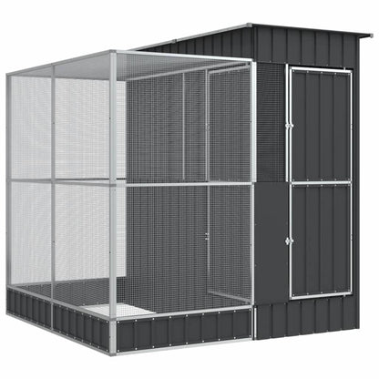vidaXL Aviary with Extension Silver 209x203x216 cm Steel 2