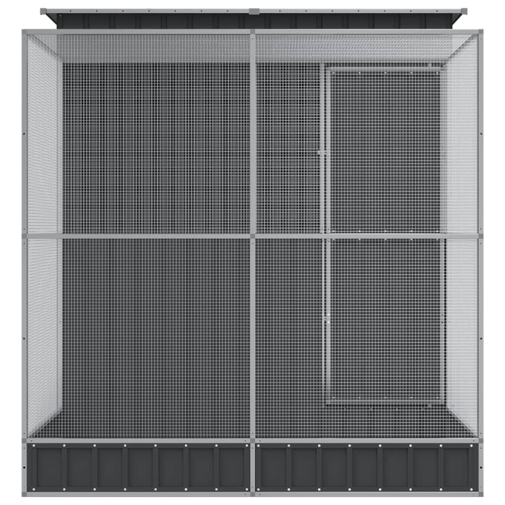 vidaXL Aviary with Extension Silver 209x203x216 cm Steel 5