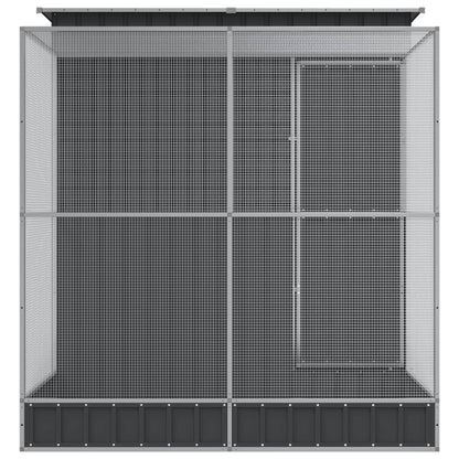 vidaXL Aviary with Extension Silver 209x203x216 cm Steel 5