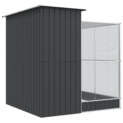 vidaXL Aviary with Extension Silver 209x203x216 cm Steel 4