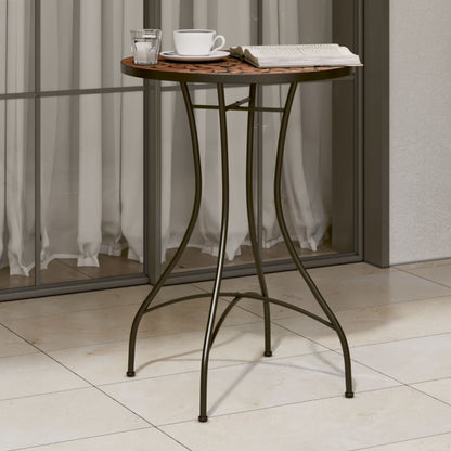Mosaic Bistro Table Ø50x70 Ceramic Terracotta 50 x 70 cm