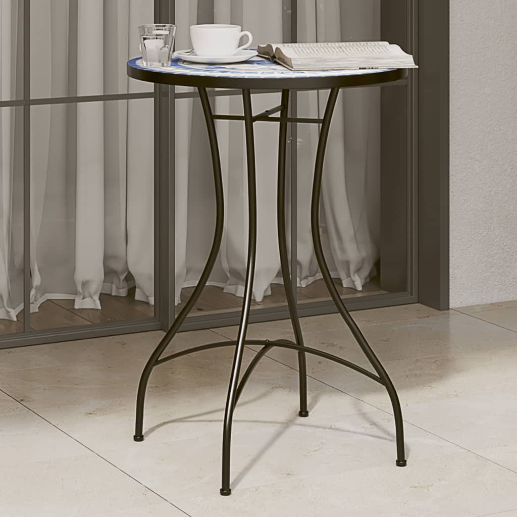 Mosaic Bistro Table Ø50x70 Ceramic Blue 50 x 70 cm