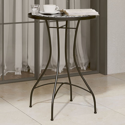 Mosaic Bistro Table Ø50x70 Ceramic Black 50 x 70 cm