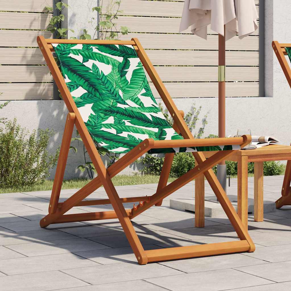 Folding Chairs Fabric without Armrest Leaf pattern 1