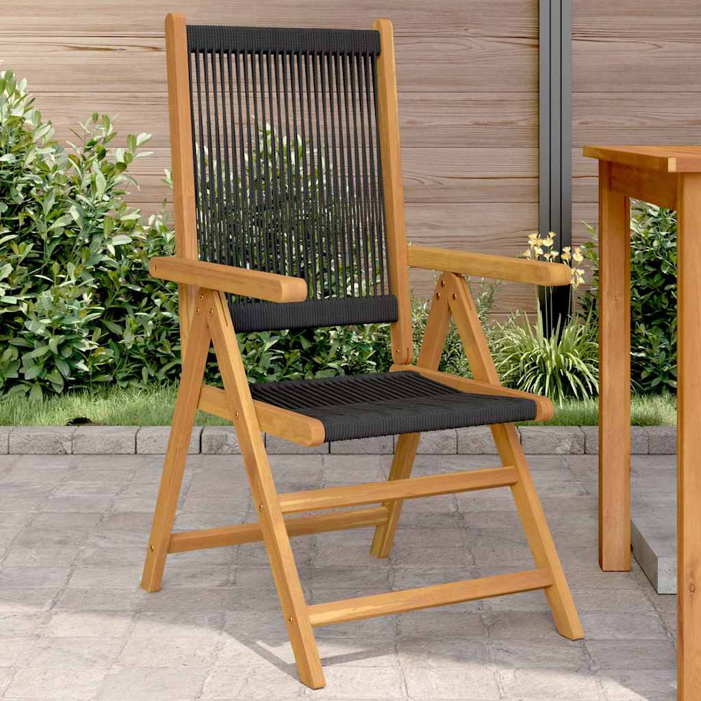 vidaXL Reclining Folding Chairs Solid Wood Acacia