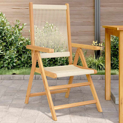 vidaXL Reclining Folding Chairs Solid Wood Acacia