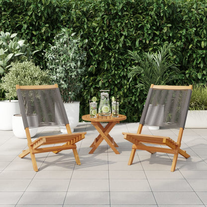 vidaXL Folding Chairs Solid Wood Acacia