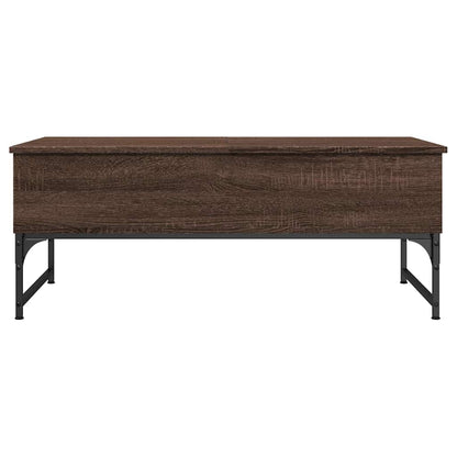 Coffee Table 70x50x40 cm Engineered Wood and Metal Brown oak 100 cm