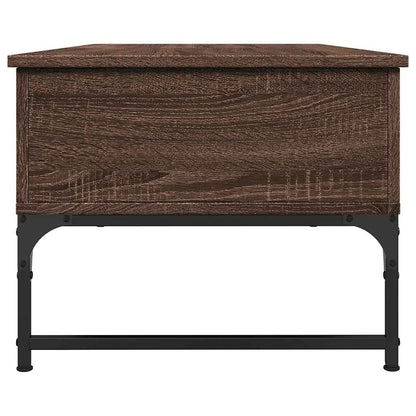 Coffee Table 70x50x40 cm Engineered Wood and Metal Brown oak 100 cm