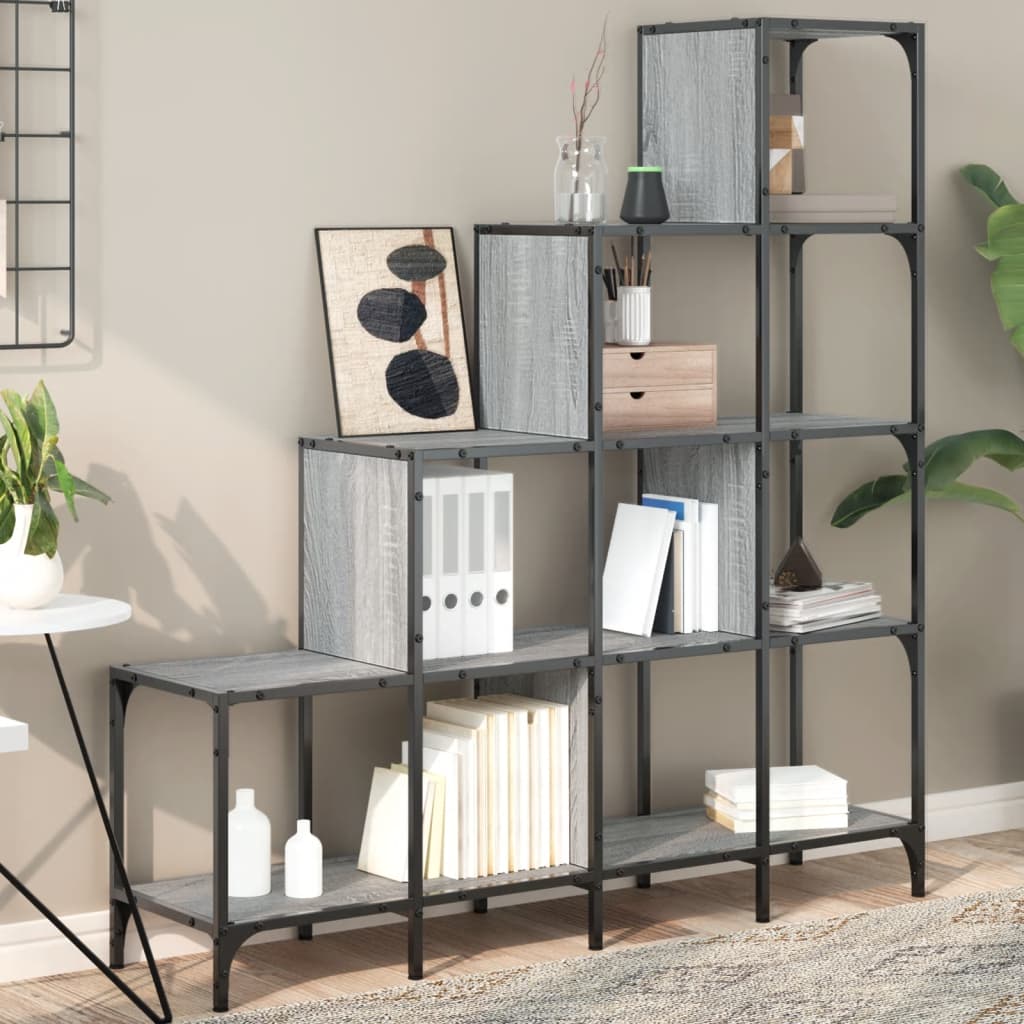 Bookcase Engineered Wood and Metal 122 cm 132 cm