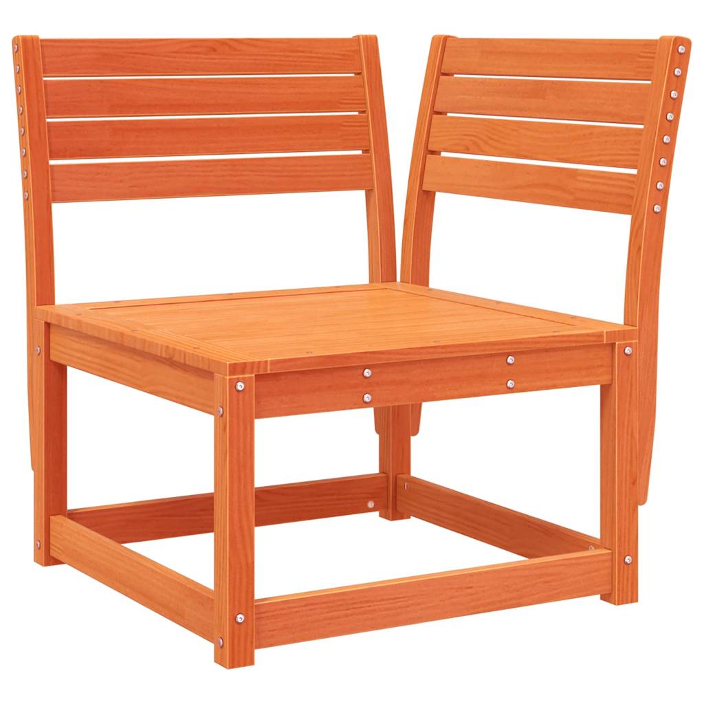 vidaXL 8 Piece Garden Lounge Set Wax Brown Solid Wood Pine 4