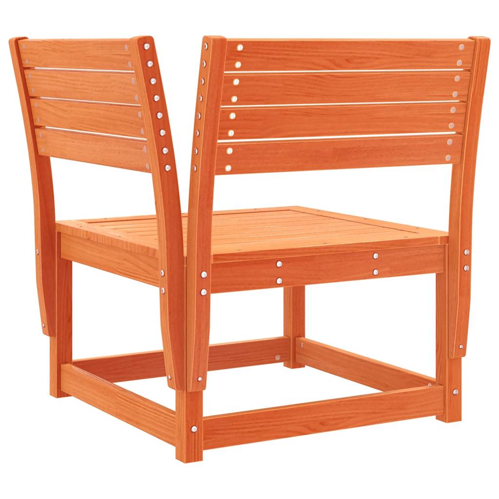 vidaXL 8 Piece Garden Lounge Set Wax Brown Solid Wood Pine 5