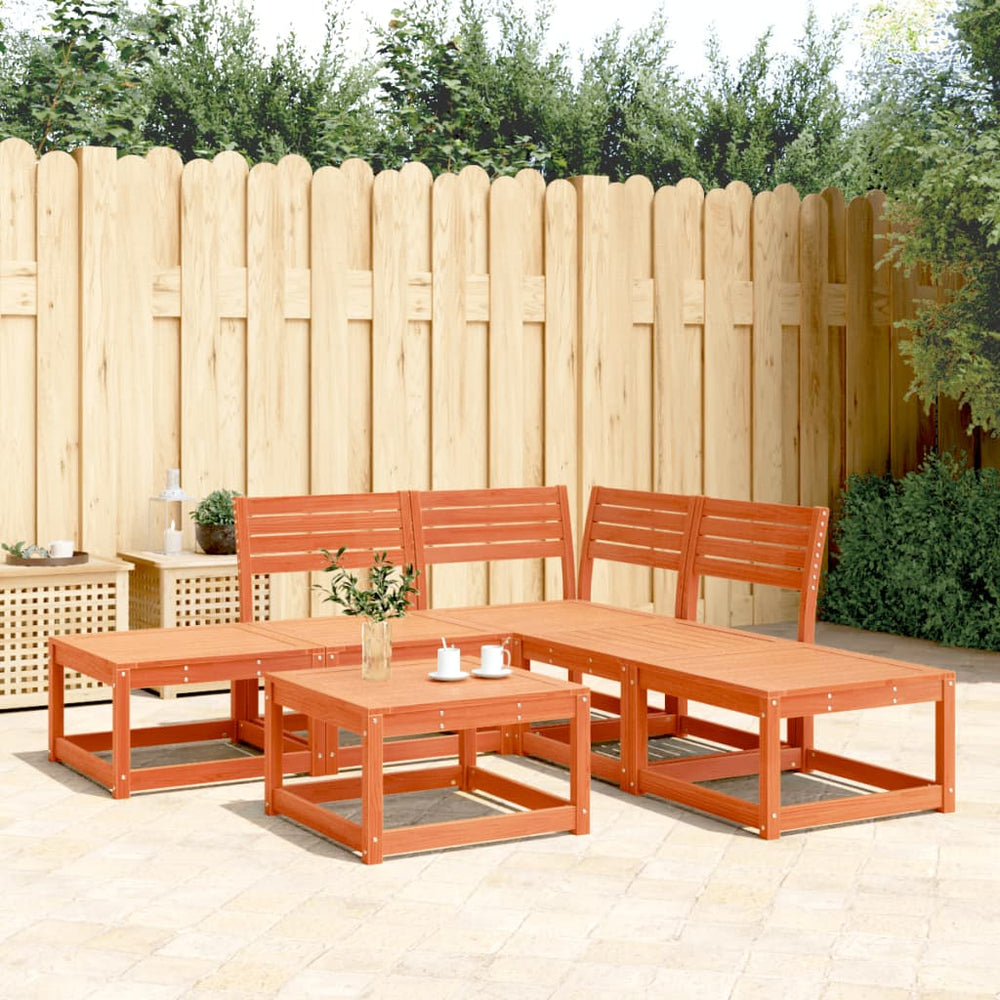 vidaXL 5 Piece Garden Sofa Set Solid Wood Pine