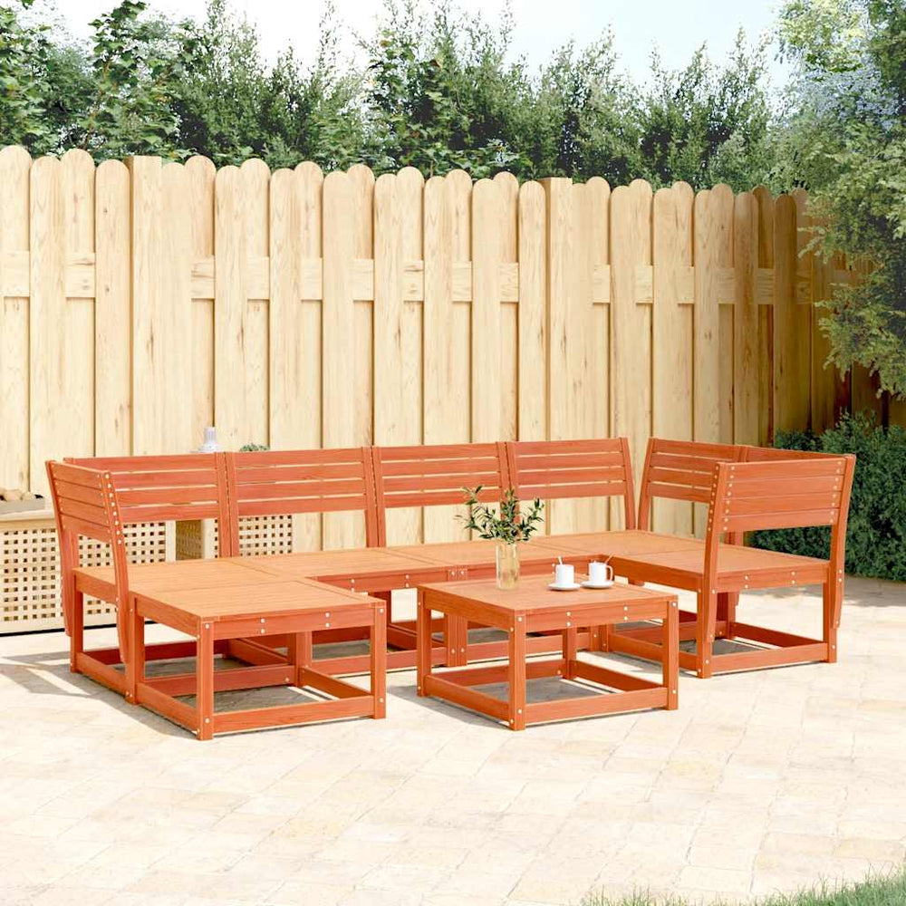 vidaXL 6 Piece Garden Sofa Set Solid Wood Pine