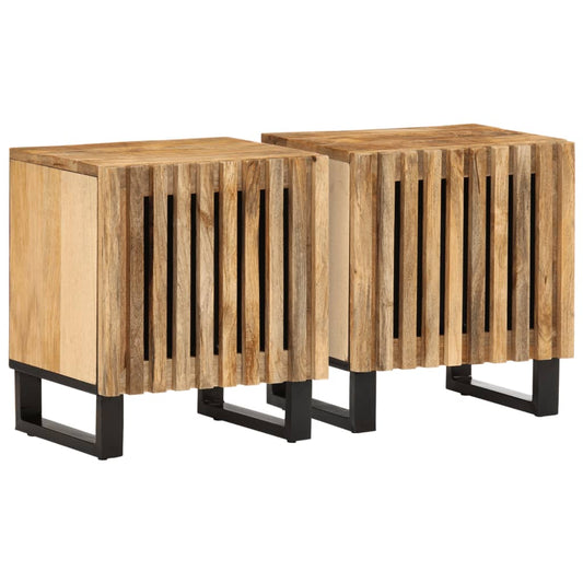 Bedside Cabinet 40x34x46 cm Solid Wood Mango Rough mango wood