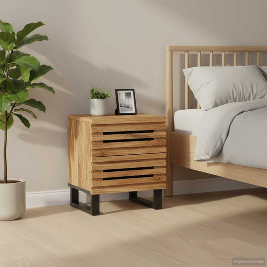 Bedside Cabinet 40x34x46 cm Solid Wood Mango Rough mango wood 2