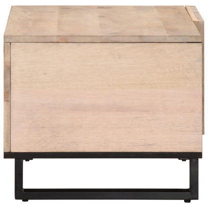 Coffee Table 80x51x40 cm Solid Wood Mango White Solid mango wood