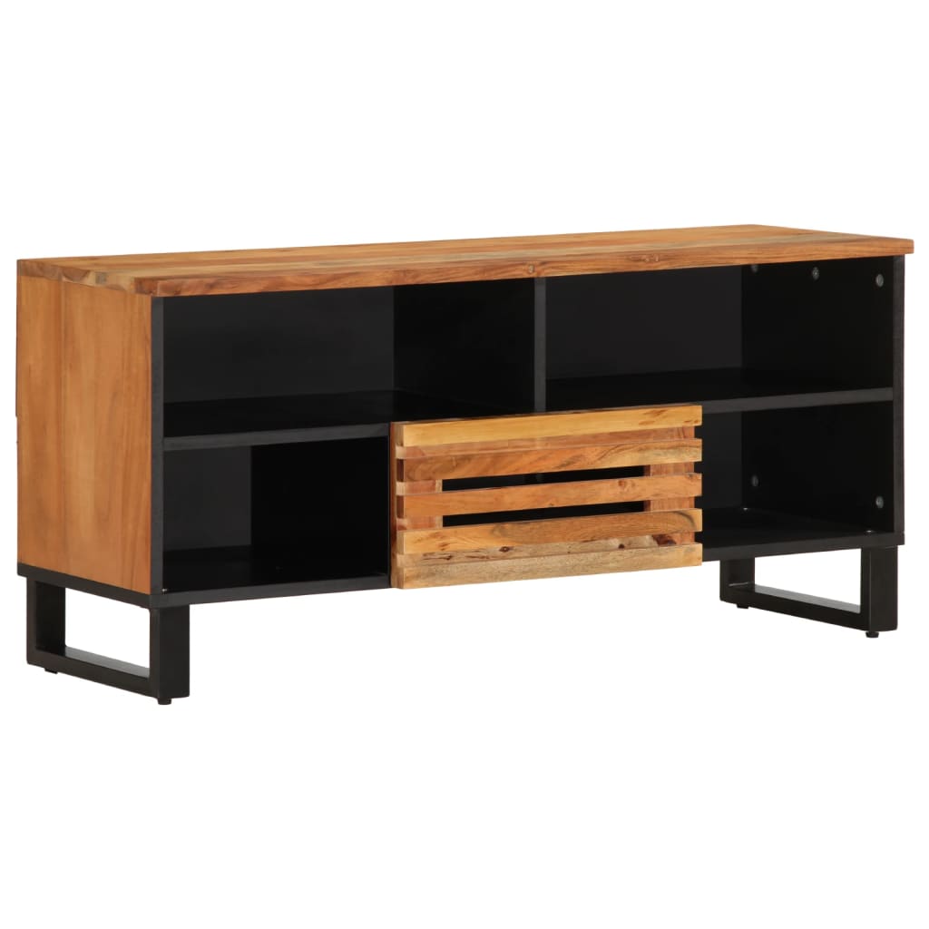 TV Cabinet 100x34x46 cm Solid Wood Mango Light brown Solid acacia wood