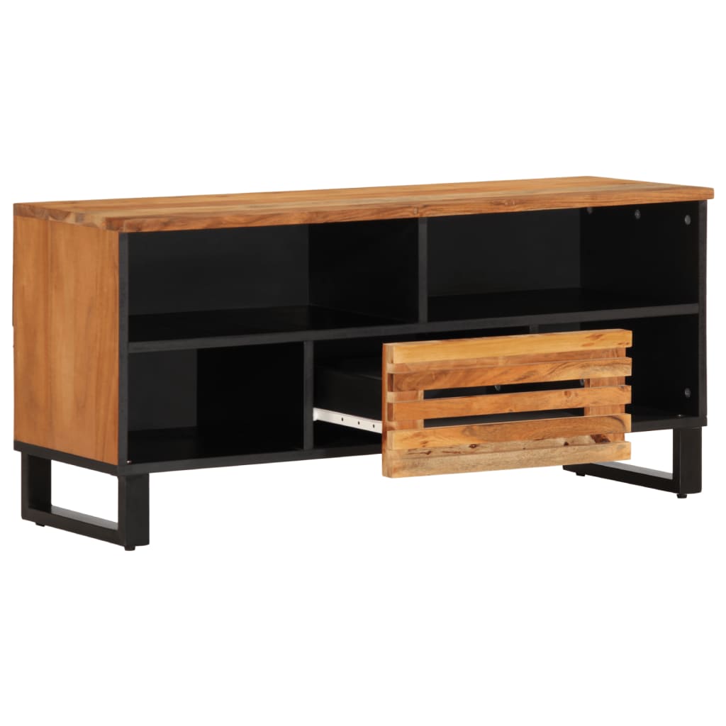 TV Cabinet 100x34x46 cm Solid Wood Mango Light brown Solid acacia wood