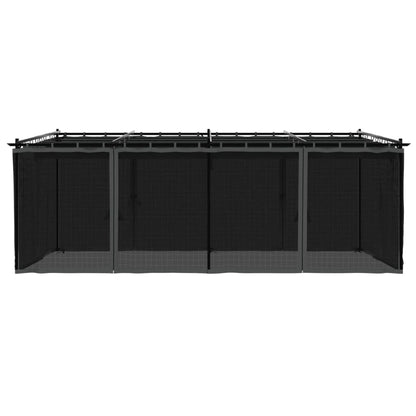 vidaXL Gazebo with Mesh Walls Anthracite 6x3 m Steel 4