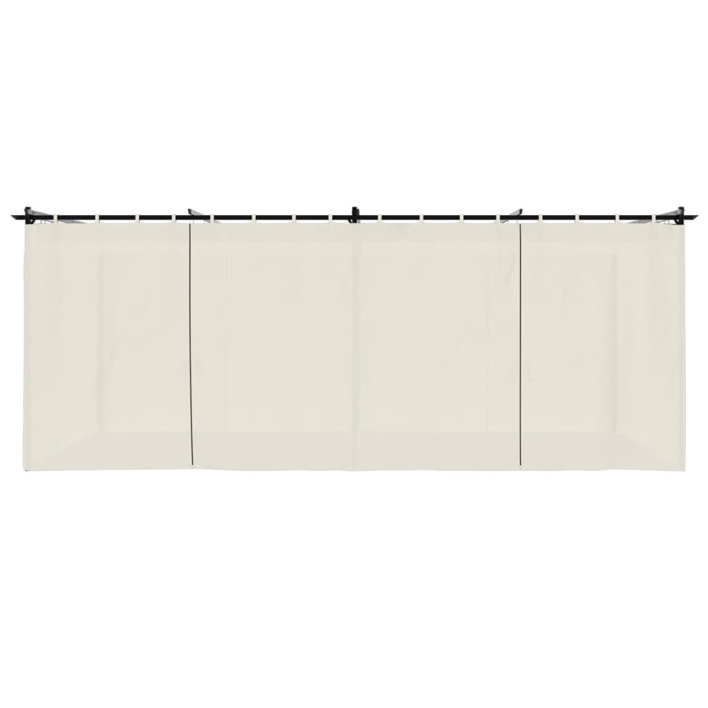 vidaXL Gazebo with Curtains Cream 6x3 m Steel 4