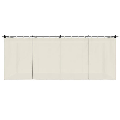 vidaXL Gazebo with Curtains Cream 6x3 m Steel 4