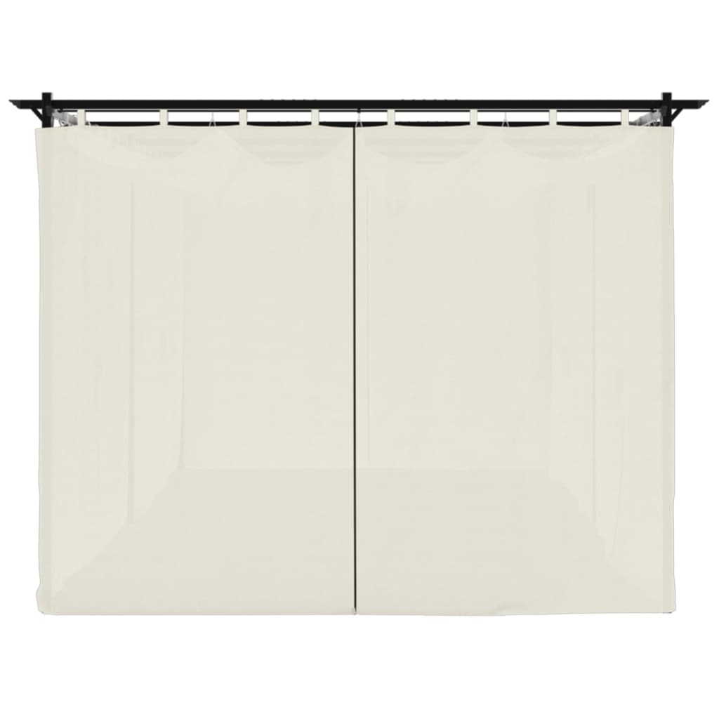 vidaXL Gazebo with Curtains Cream 6x3 m Steel 5