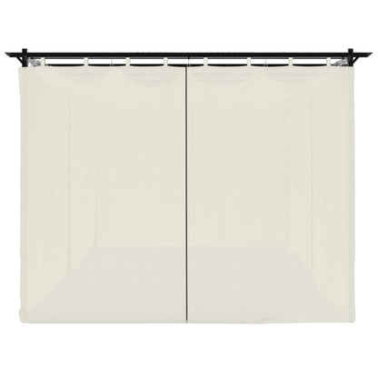 vidaXL Gazebo with Curtains Cream 6x3 m Steel 5