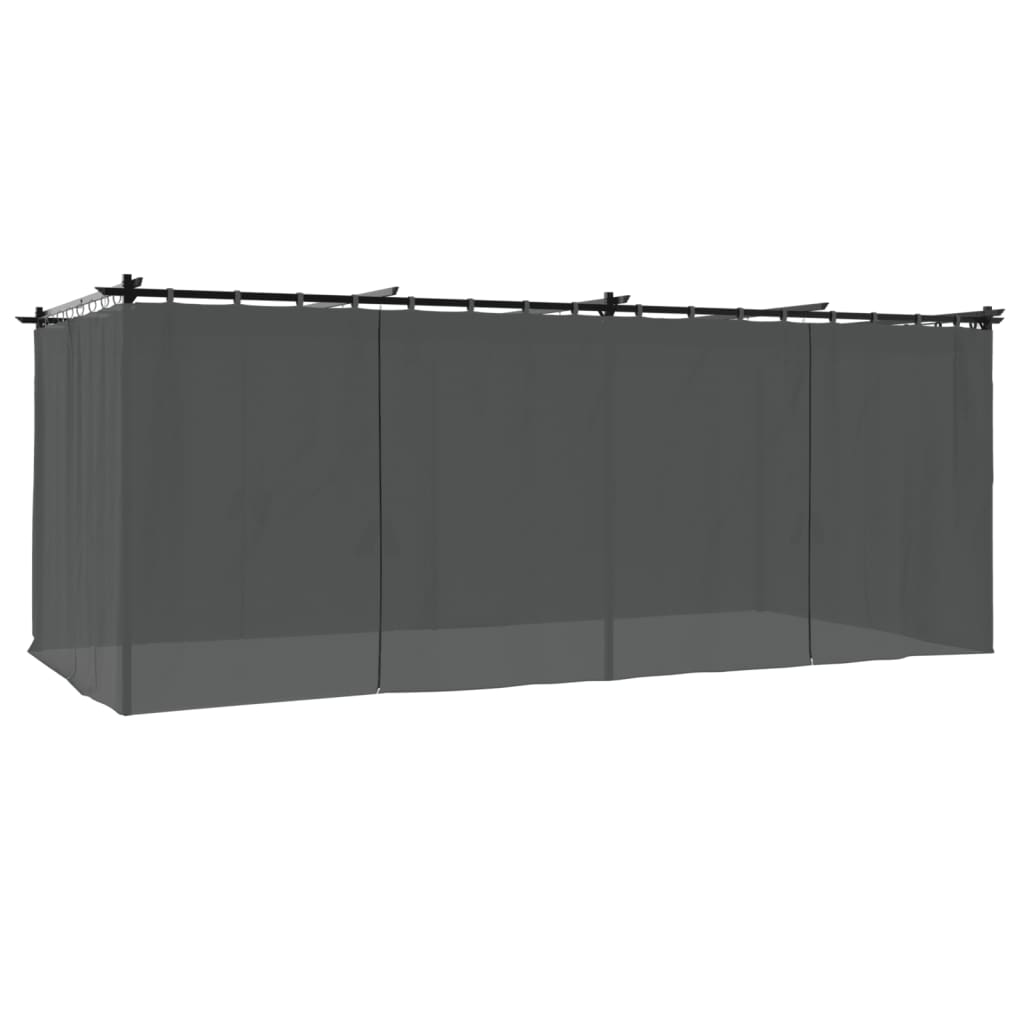 vidaXL Gazebo with Curtains Anthracite 6x3 m Steel 2