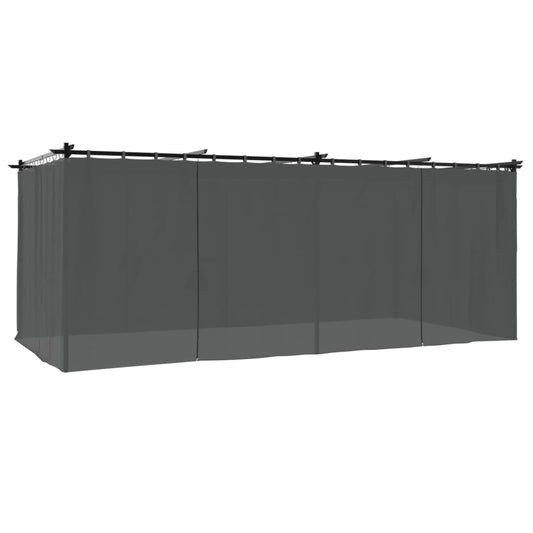 vidaXL Gazebo with Curtains Anthracite 6x3 m Steel 2